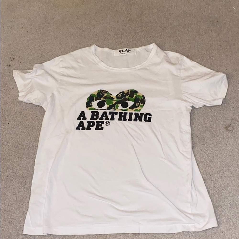cdg x bape shirt